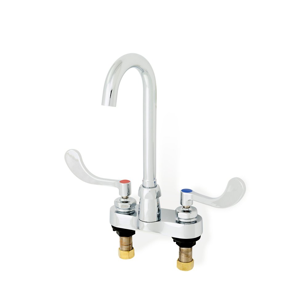Zurn Z812A4-XL-FC1.0 Lead-Free AquaSpec Centerset 3-1/2" Gooseneck Faucet with 4" Wrist Blade Handles