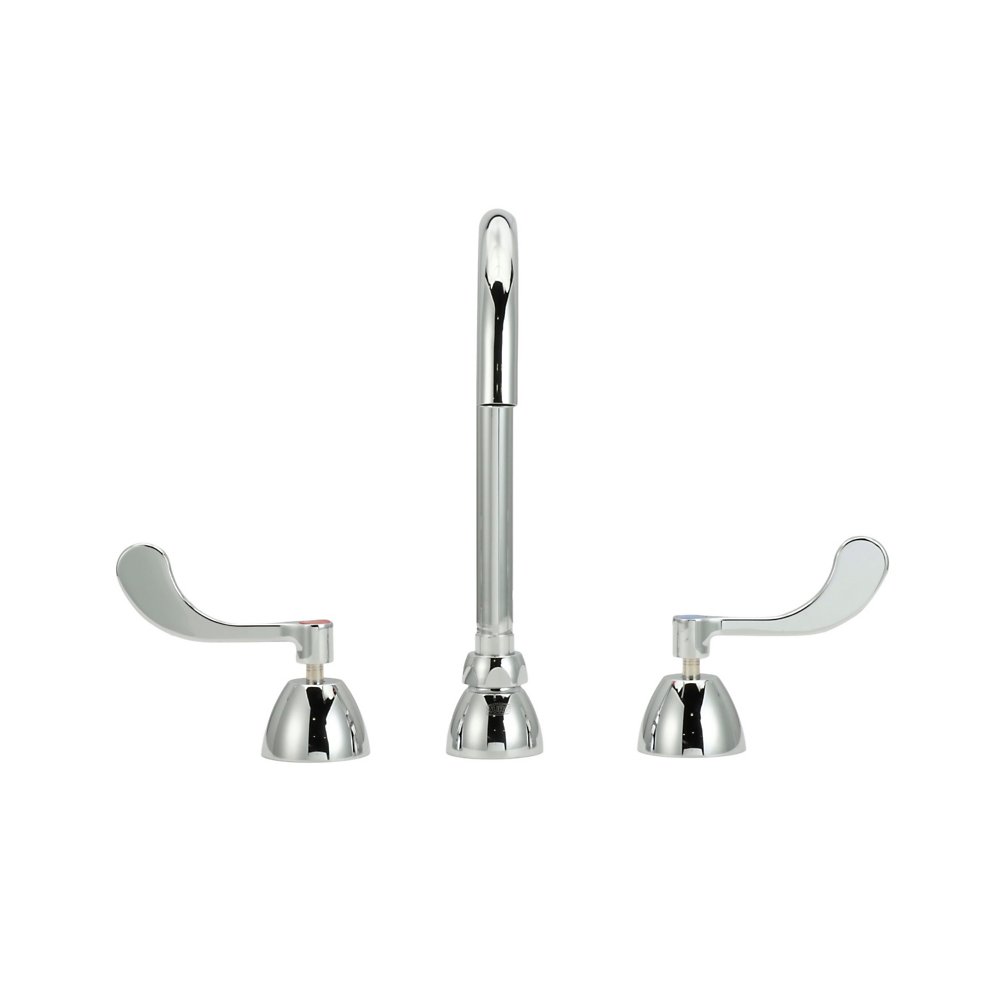 Zurn Z831B4-XL-ICT-FC Lead-Free AquaSpec® widespread faucet with 5-3/8" centerline gooseneck and 4" wrist blade handles