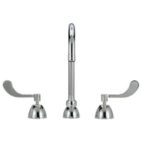 Zurn Z831B4-XL Lead-Free AquaSpec® widespread faucet with 5-3/8" centerline gooseneck and 4" wrist blade handles