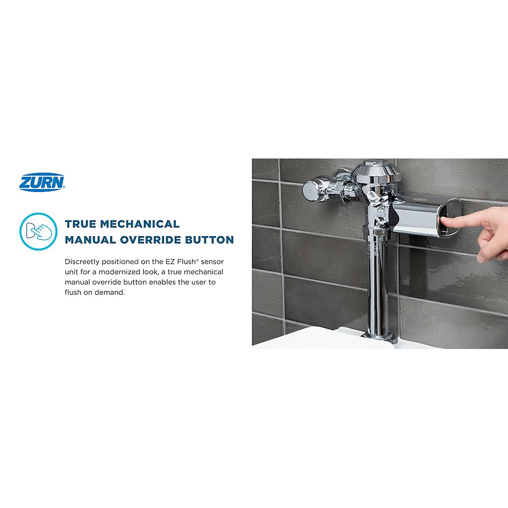Zurn ZER6003AV-WS1-SM ZER-SM Series E-Z Flush® Sensor Diaphragm Urinal Flush Valve