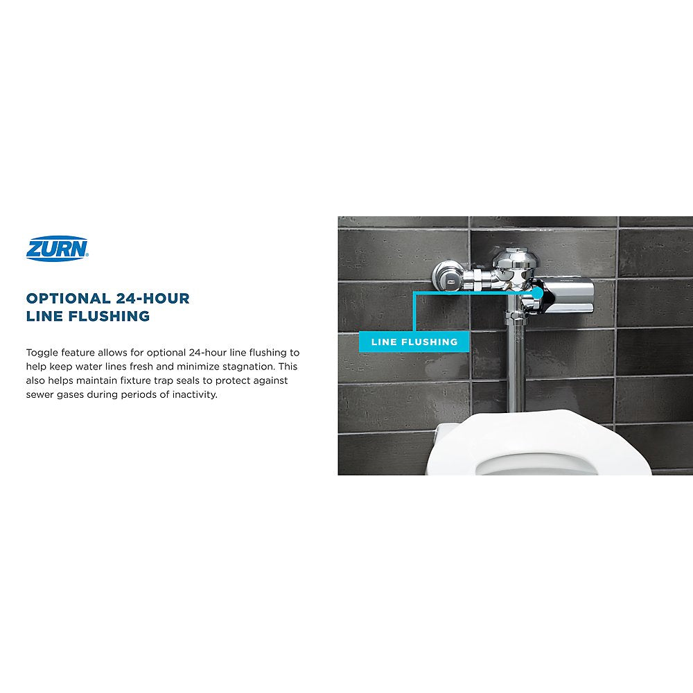Zurn ZER6003AV-EWS-SM ZER-SM Series E-Z Flush® Sensor Diaphragm Urinal Flush Valve
