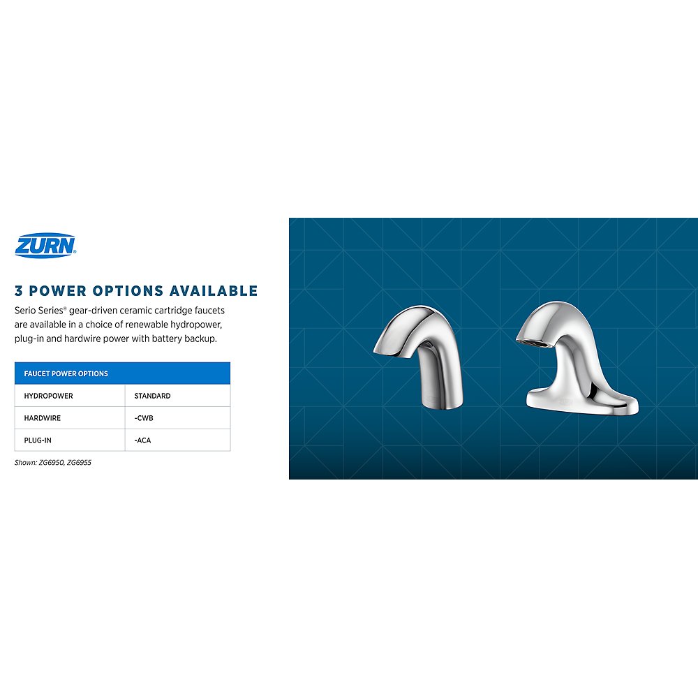 Zurn ZG6955-M Serio Series® 4 in. Base Sensor Faucet With Gear-driven Ceramic Cartridge