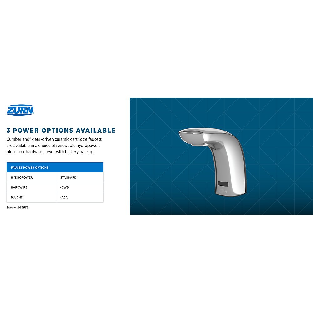 Zurn ZG6956 Cumberland Series® Sensor Faucet With Gear-driven Ceramic Cartridge