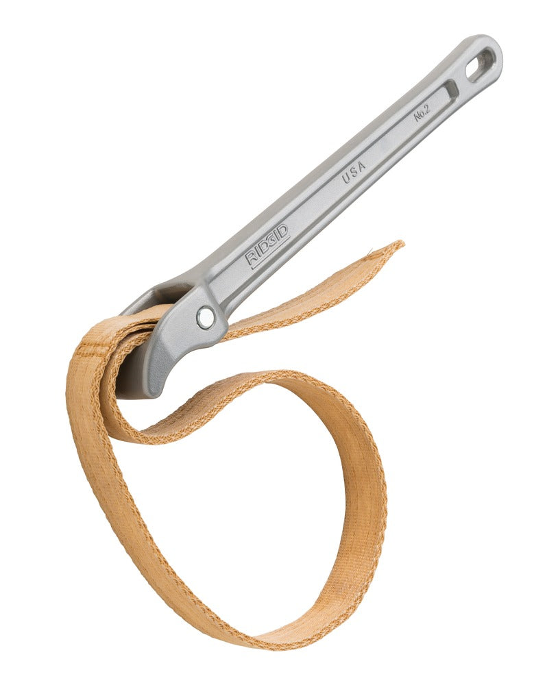 RIDGID 31345 11-3/4" Aluminum Strap Wrench with 30" x 1-1/8" Strap, 2 in Pipe Capacity