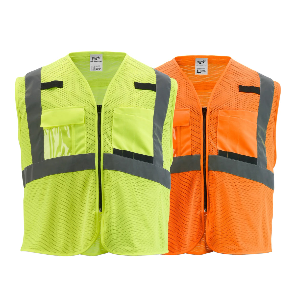 Milwaukee 48-73-5113 Class 2 High Visibility Yellow Mesh Safety Vest - 2XL/3XL (Pack of 12)