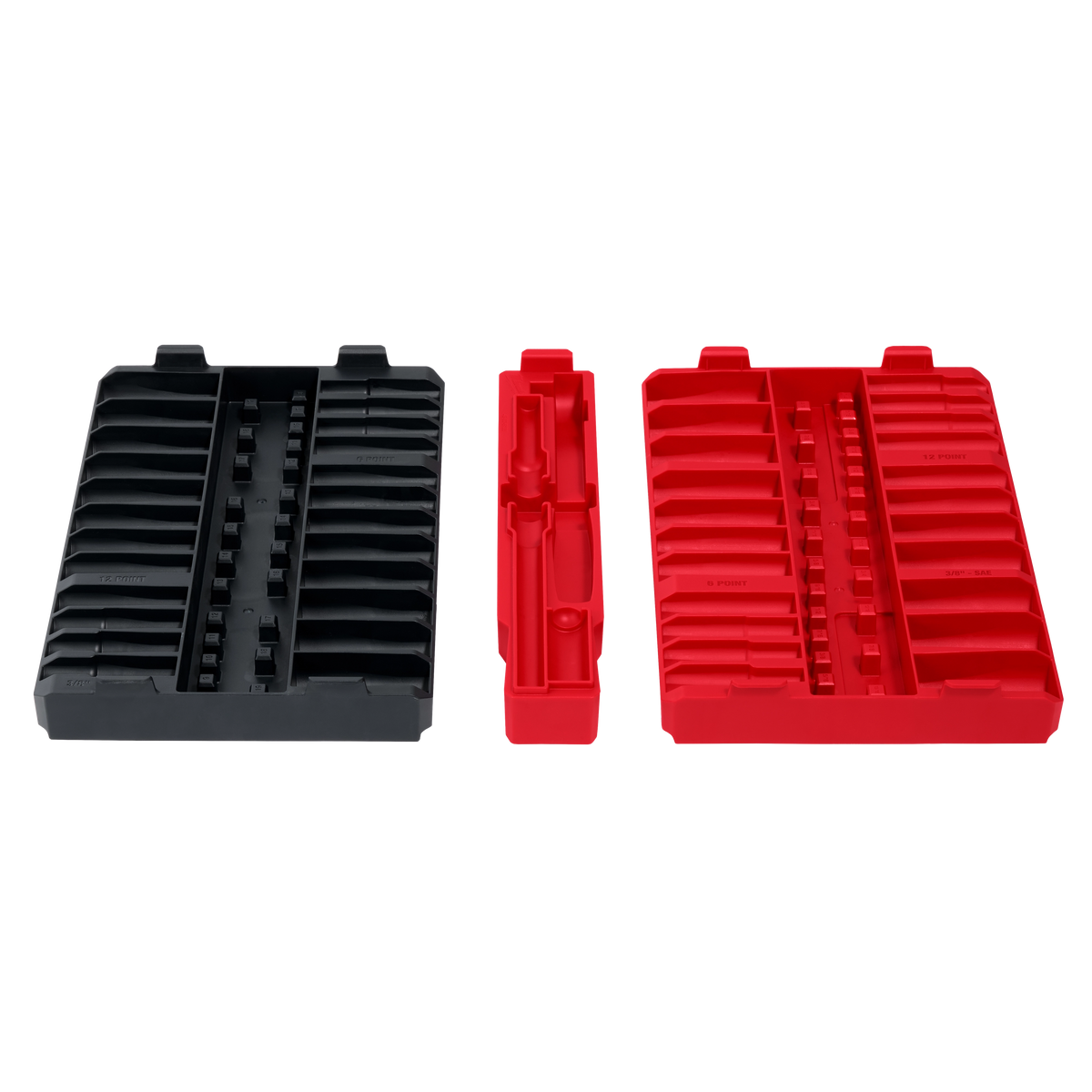 Milwaukee 48-22-9285T 98pc 3/8" Drive 6-Point & 12-Point Metric & SAE Ratchet and Socket Trays