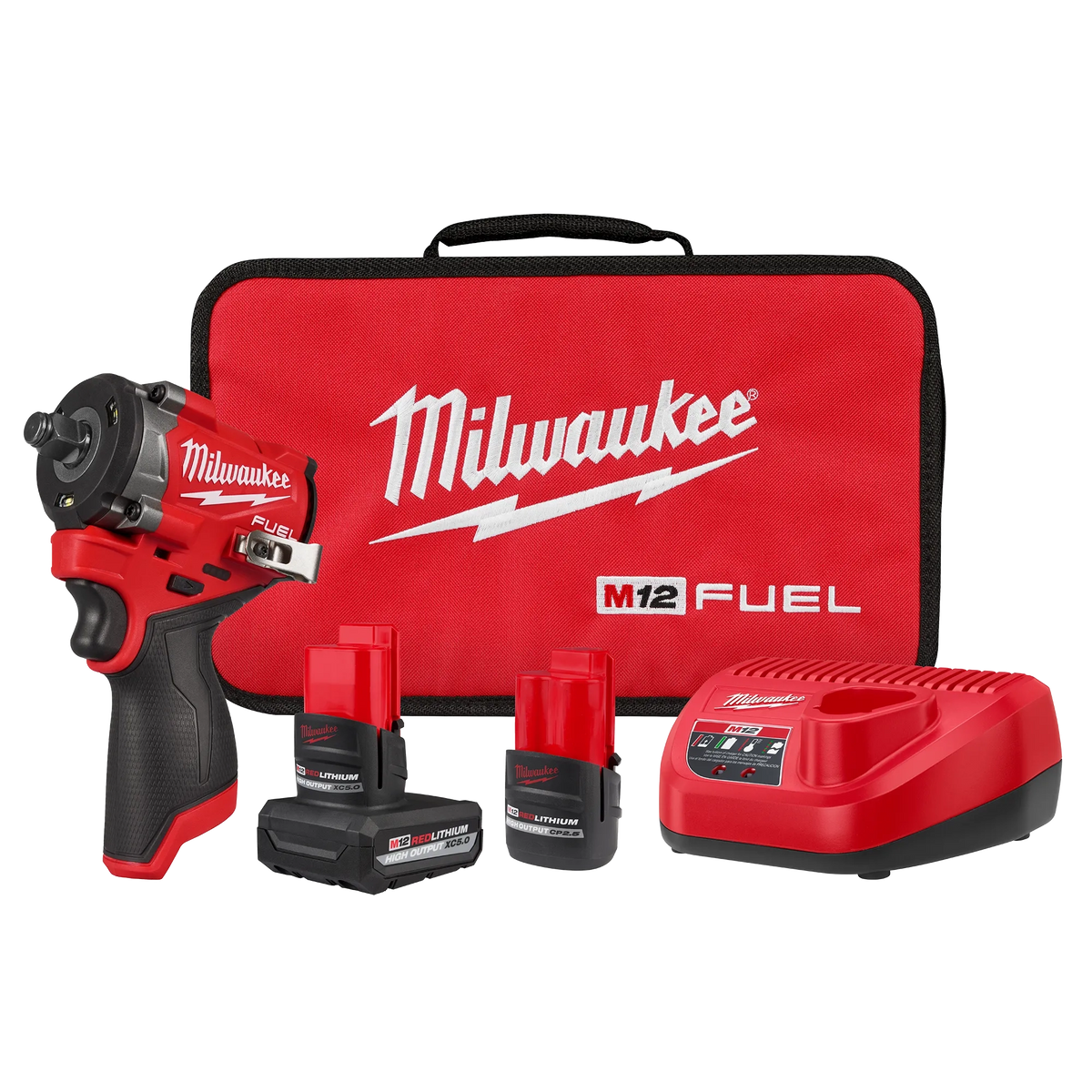Milwaukee 2563-22 M12 FUEL Stubby 1/2" Impact Wrench Kit