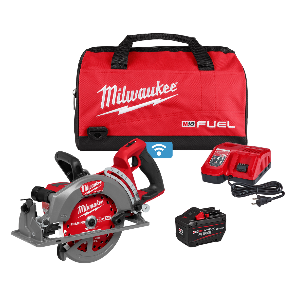 Milwaukee 2931-21HD M18 FUEL 7-1/4" Rear Handle Circular Saw w/ONE-KEY Kit