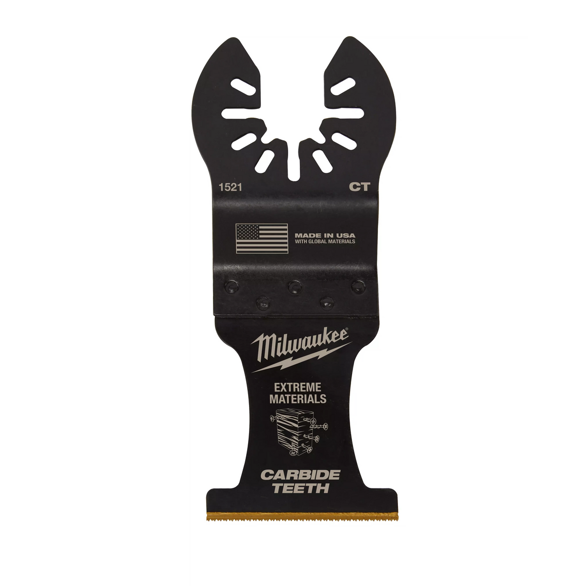 Milwaukee 49-25-1521 1-3/8” Carbide Teeth Multi-Material Universal Fit Oscillating Multi-Tool Blade (1 PK)