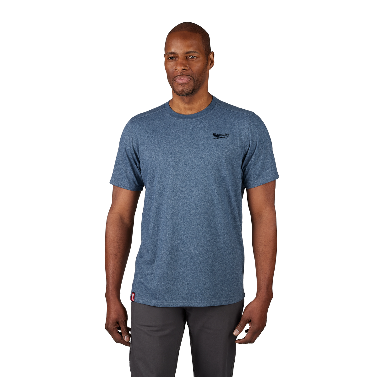 Milwaukee 603BL-XL FREEFLEX Hybrid Work Tee | Short Sleeve, Blue, X-Large