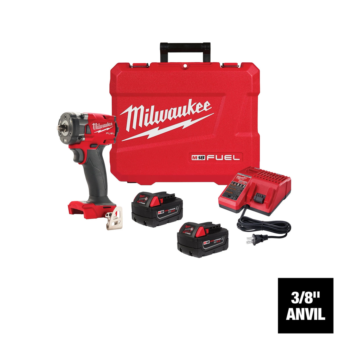 Milwaukee 2854-22R M18 FUEL 3/8 " Compact Impact Wrench w/ Friction Ring Kit