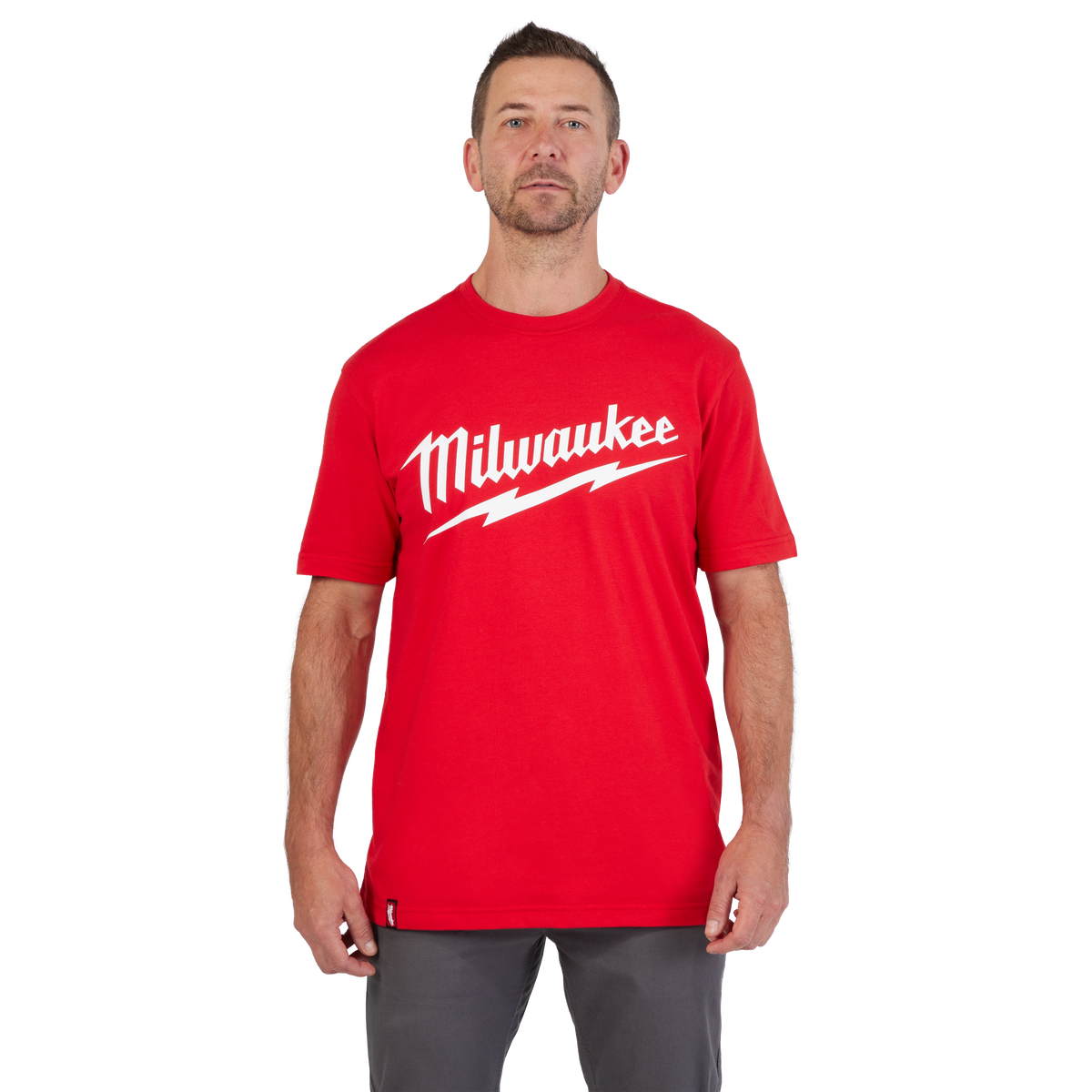 Milwaukee 607R-S Heavy Duty Tee - Short Sleeve Logo Red S