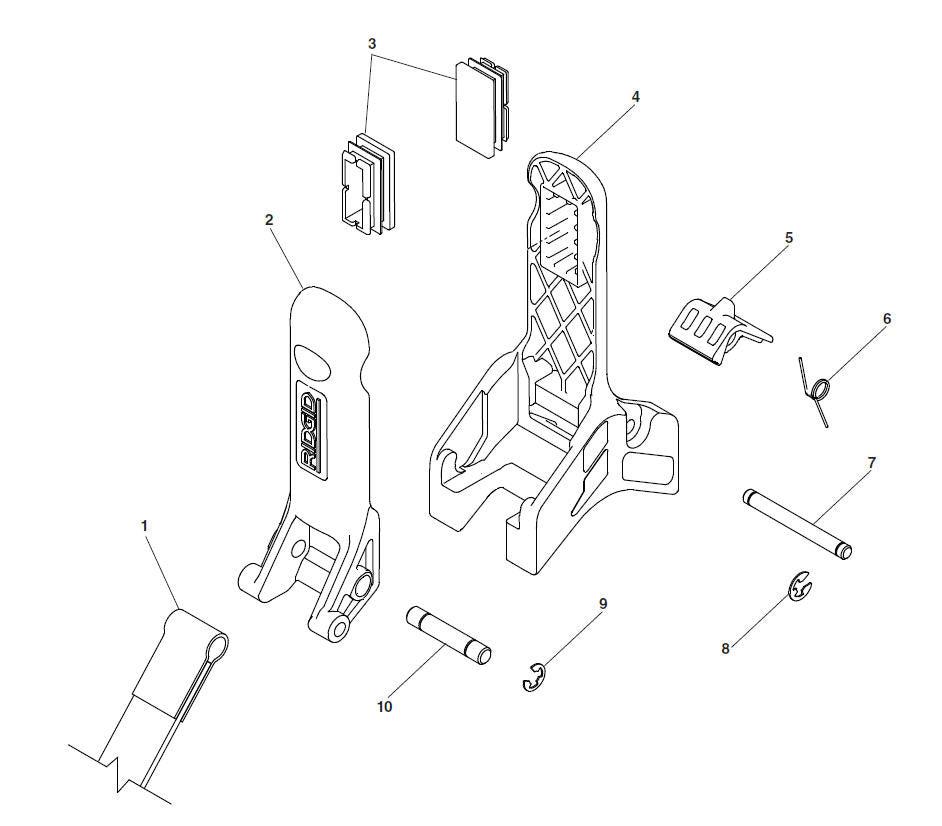RIDGID 55718 Cam Lock, for STRAPLOCK Pipe Handle