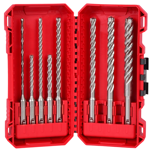 Milwaukee 48-20-7663 8 PC SDS Plus MX4 4-Cutter Drill Bit Kit