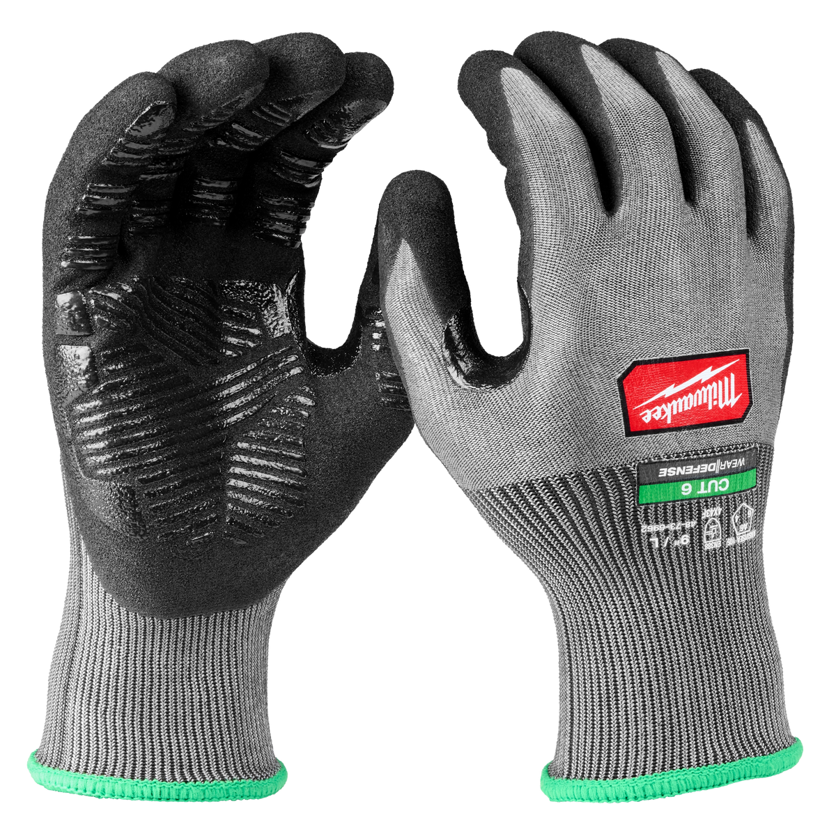 Milwaukee 48-73-6960 Cut Level 6 High Dexterity Nitrile Dipped Gloves w/ WEAR-DEFENSE Protection - S (Pack of 6)