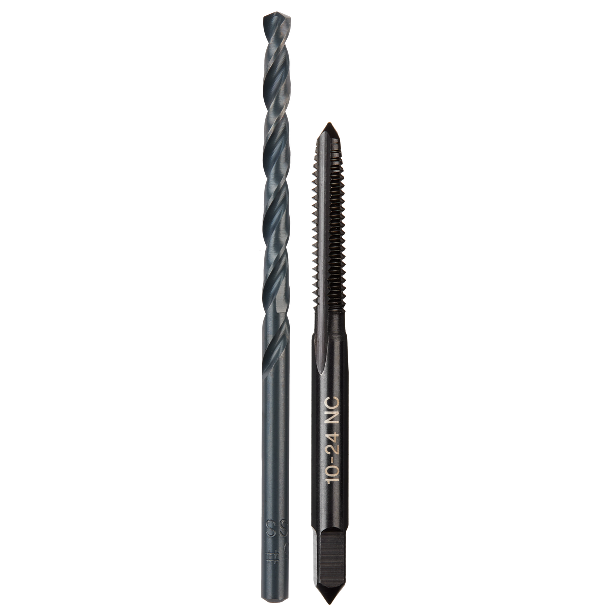 Milwaukee 49-57-5525 10-24 NC Straight Flute Plug Tap & #25 Drill Bit