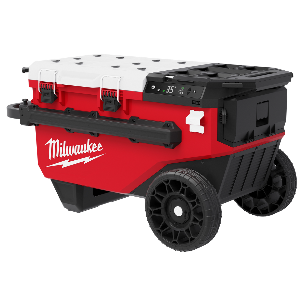 Milwaukee 0810-20 M18 30QT Rolling Fridge w/ PACKOUT Compatibility