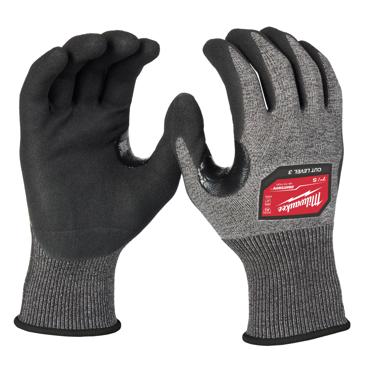 Milwaukee 48-73-7130 Cut Level 3 High-Dexterity Nitrile Dipped Gloves - S (Pack of 6)