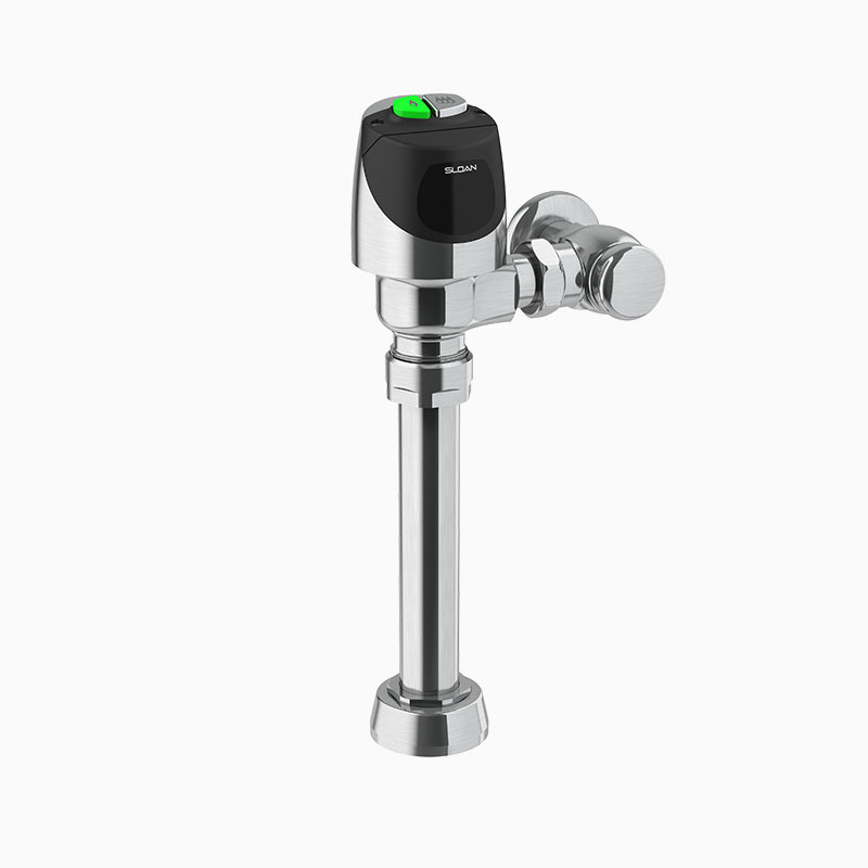 Sloan ECOS 8111 Exposed Battery-Powered Sensor Water Closet Flushometer, 1.28/1.1 gpf Brushed Stainless