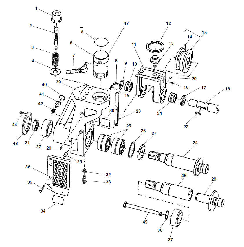RIDGID 49252 Hex Screw, 1/4" - 20 x 1", for 918-I Roll Groover and 918 Roll Groover