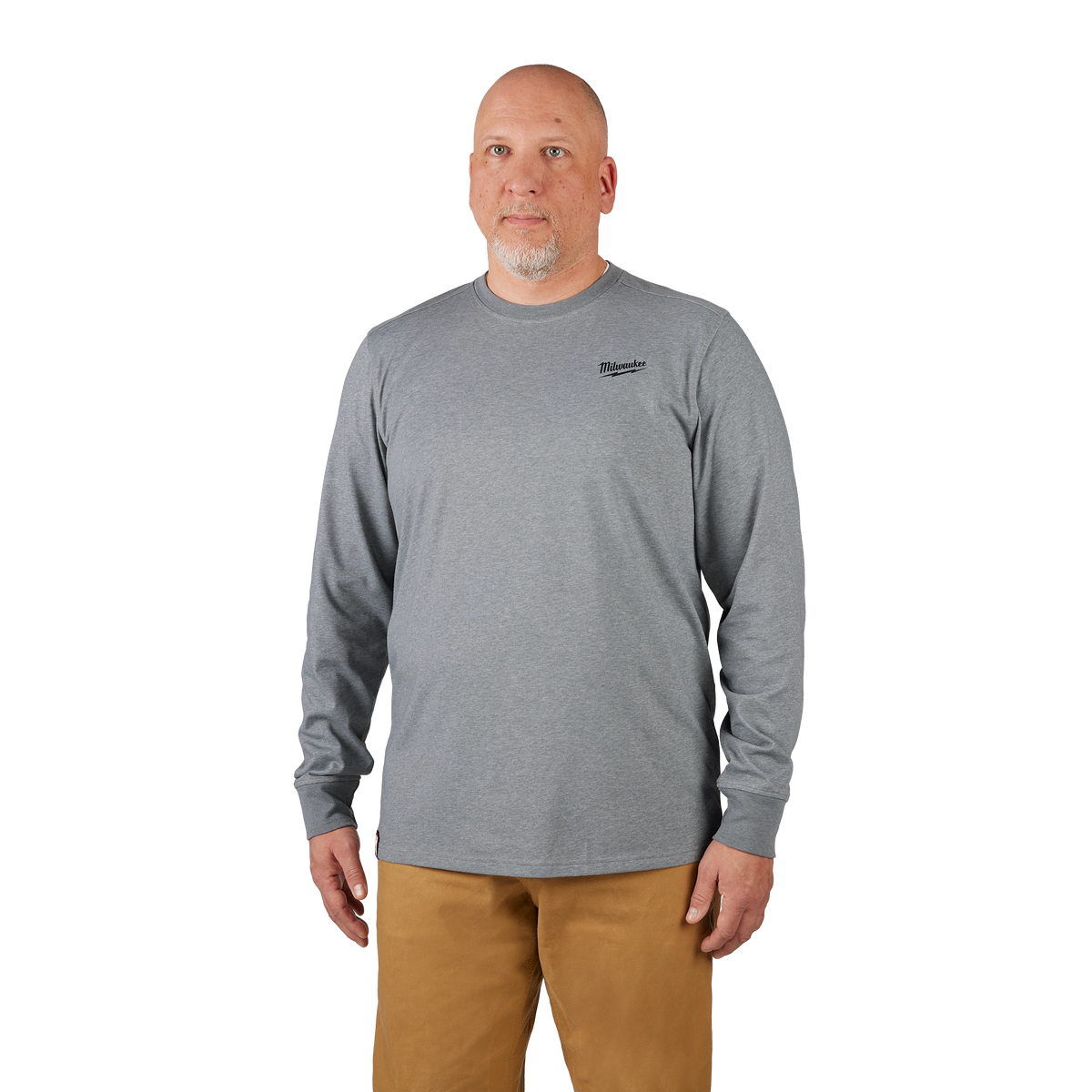Milwaukee 604G-M FREEFLEX Hybrid Work Tee | Long Sleeve, Gray, Medium