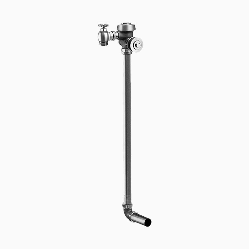 Sloan Royal 139-1.6 Concealed Manual Flushometer, 1.6 gpf, Top Spud, Unfinished (Rough Brass), 8-3/4" LDIM, 3" Metal Oscillating Handle, Whitworth Thread