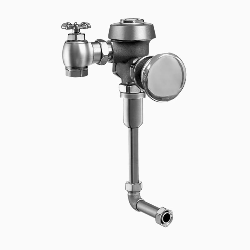 Sloan Royal 613-1.5 Concealed Manual Flushometer, 1.5 gpf, Top Spud, Unfinished (Rough Brass), 7-3/4" LDIM, 3" Metal Oscillating Handle