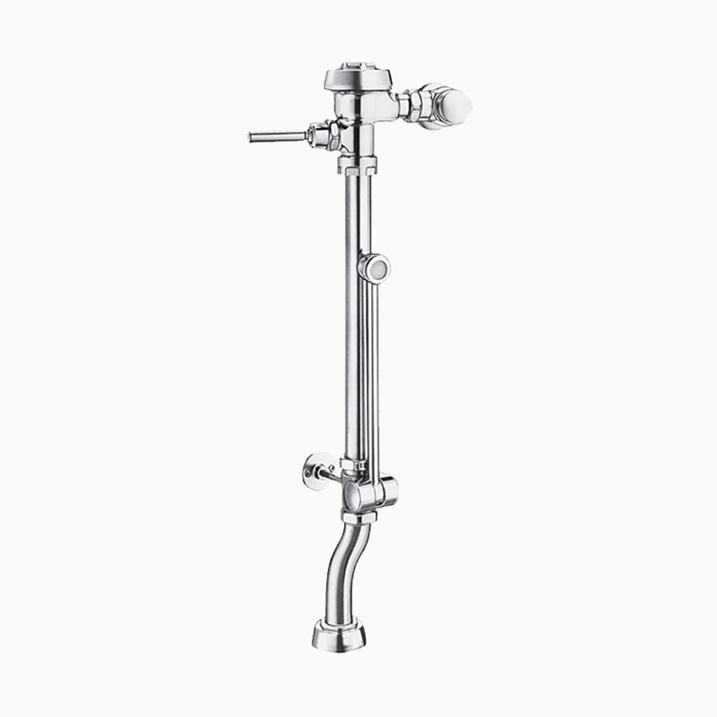Sloan Royal BPW 1150-1.6 Exposed Manual Flushometer, 1.6 gpf, Top Spud, Polished Chrome, Solid Ring Pipe Support