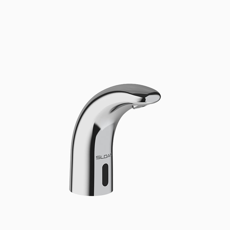 Sloan Standard SF-2450 0.5 GPM Battery-Powered Sensor Faucet, Polished Chrome, Battery Back-Check Tee