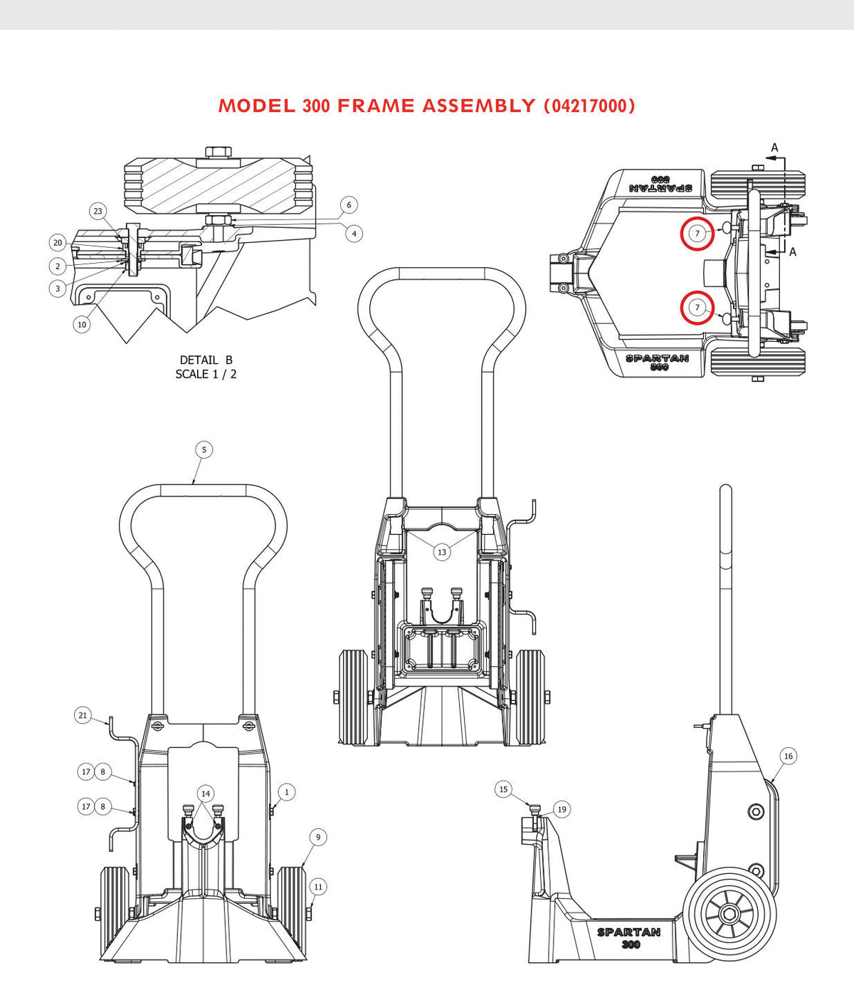 Spartan Tool 03002100 parts diagram, item 7 circled (Parts & Accessories)