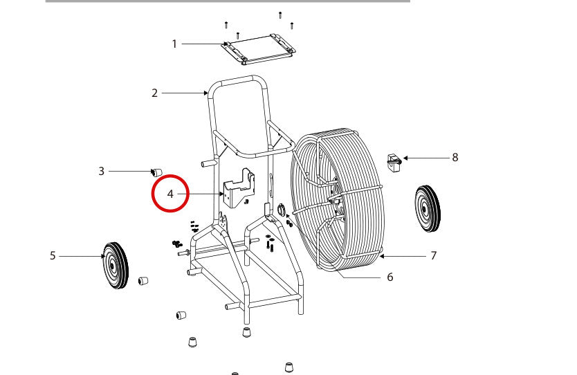 Spartan Tool 64070070 parts diagram, item 4 circled (Body Frame Assembly, TXL HD)