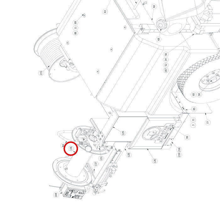 Spartan Tool 75870000 parts diagram, item 121 circled (Elite Soldier Hydro-Jet - 7584E000)