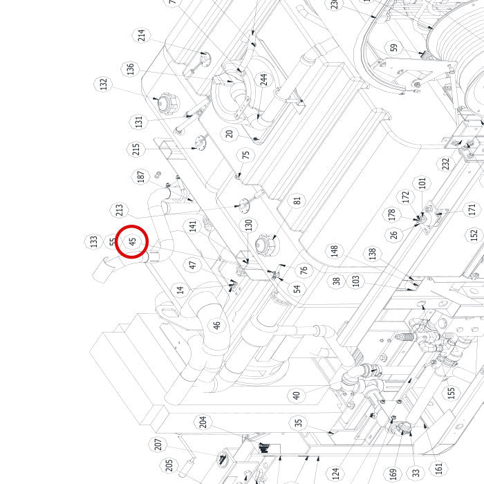 Spartan Tool 77746000 parts diagram, item 168 circled (Elite Soldier Hydro-Jet - 7584E000)