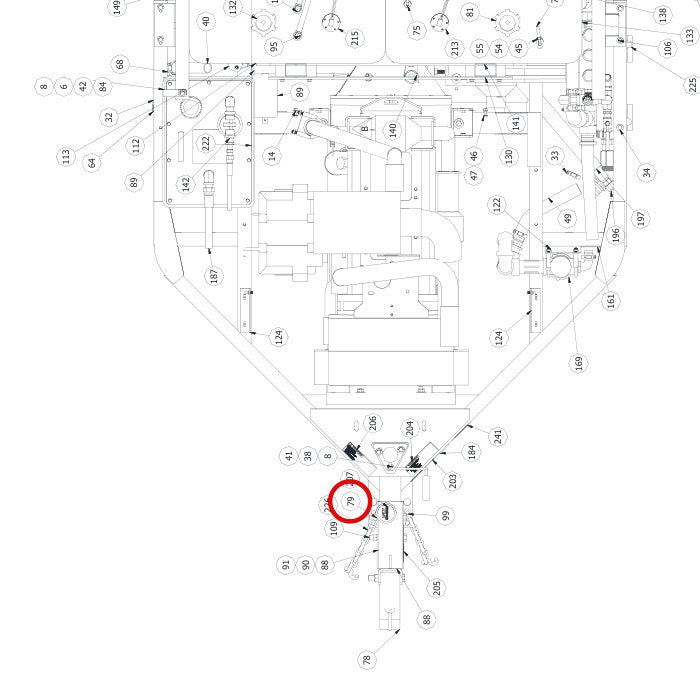 Spartan Tool 79854500 parts diagram, item 191 circled (Elite Soldier Hydro-Jet - 7584E000)