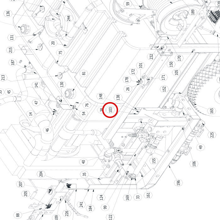 Spartan Tool 79920150 parts diagram, item 209 circled (Elite Soldier Hydro-Jet - 7584E000)
