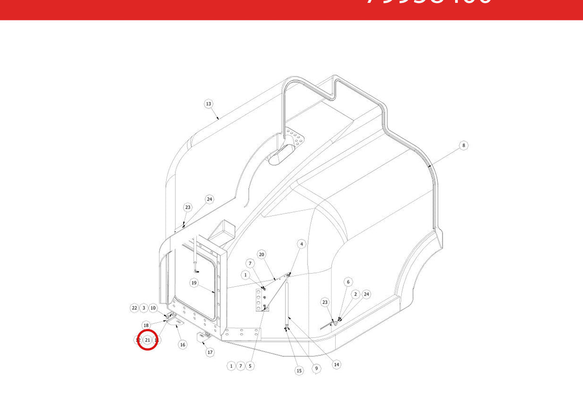 Spartan Tool 79942600 parts diagram, item 221 circled (Elite Soldier Hydro-Jet - 7584E000)