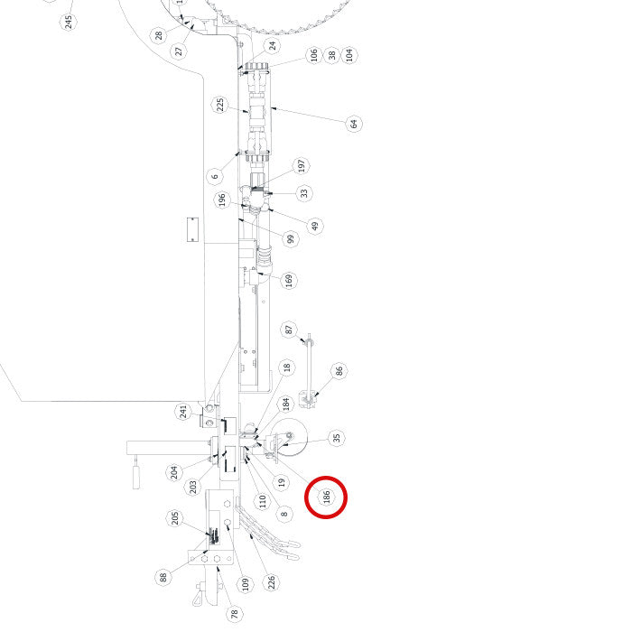 Spartan Tool 79947640 parts diagram, item 226 circled (Elite Soldier Hydro-Jet - 7584E000)