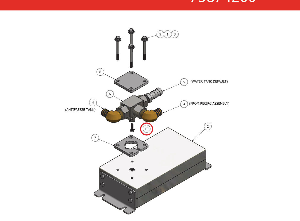 Spartan Tool 79976242 parts diagram, item 8 circled (Assy, Rioned Actuator Side Mount - 75874320)