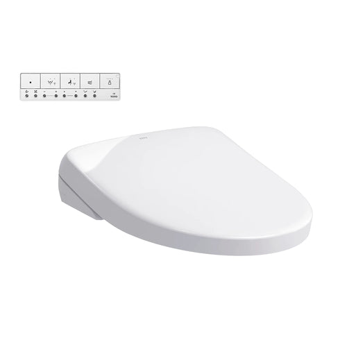 TOTO WASHLET S7 Electronic Bidet Seat, Elongated, Contemporary Lid, WASHLET+ T40, Auto Flush Compatible, Cotton White - SW4726AT40#01