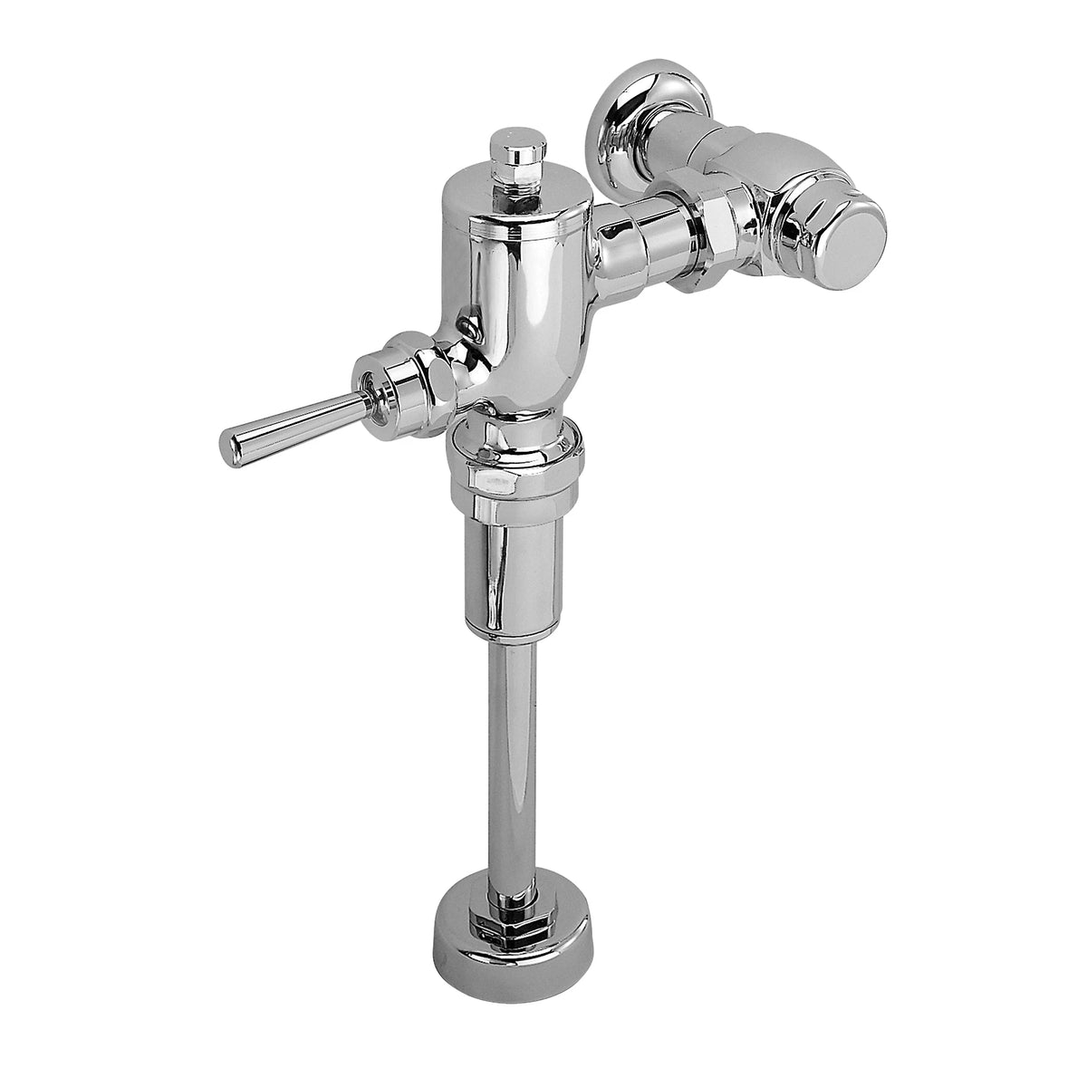 TOTO Manual Urinal Flush Valve, 0.5 GPF, Exposed, Non-Hold-Open, with 3/4" Top Spud Vacuum Breaker Set, Polished Chrome - TMU1LN12#CP