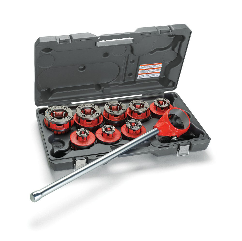 RIDGID 55207 Threader,12-R 1/2"-2 Die Set W/ Ratchet & Hdle