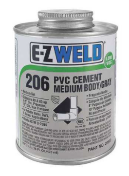 Cement, 16 Oz, Gray, PVC, Medium Body, LowVOC