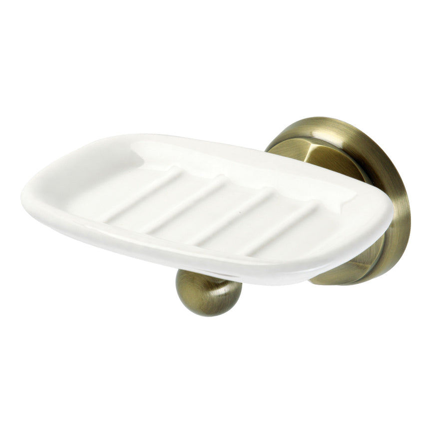 Metropolitan BA4815AB Wall Mount Soap Dish Holder, Antique Brass