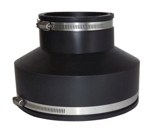 PVC 6" x 4" Flexible Coupling (Clay x Cast Iron/Plastic)