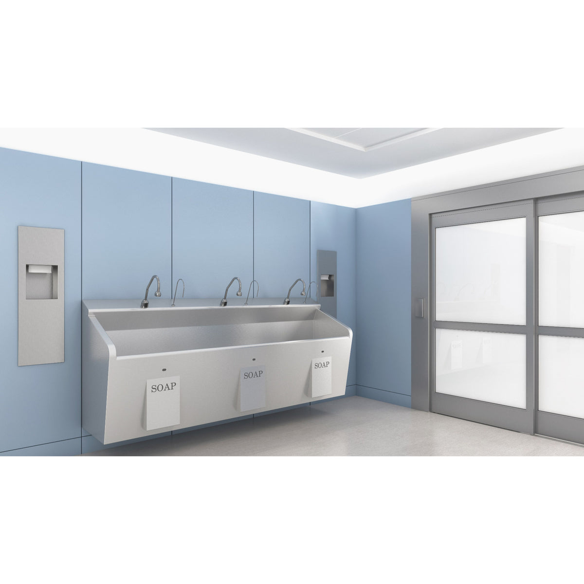 Sloan ESS3300-C 3 Station Scrub Sink Knee Oper 3850221 3850221