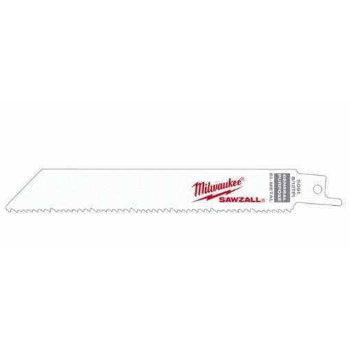Milwaukee 48-00-5091 6" 8/12 TPI Sawzall® Blades (5 Pk)