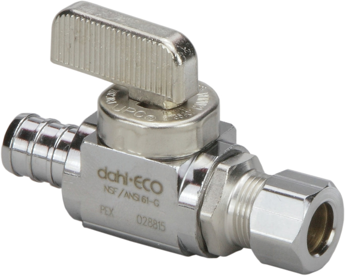 Viega V5026ZL PureFlow Crimp stop valve Straight 1/2'' x 1/4'' Crimp x CTS