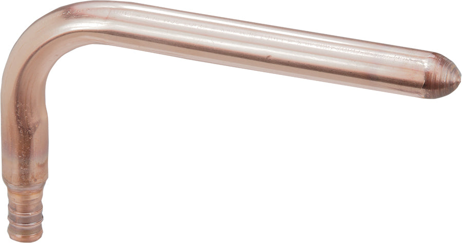Viega V5070 PureFlow Crimp 90¡ stub-out 1/2'' x 1/2'', 3-1/2'' x 8'' Crimp x FTG, L (in) x L (in)