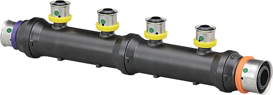 Viega V5636 PureFlow Press manifold 8: 1'' x 1'' x 1/2'' Outlet(s): P1 x P2 x P3