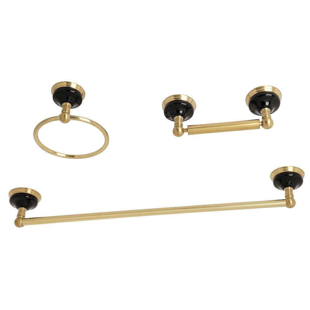 Kingston Brass BAK911248BB Onyx 4-Piece Bathroom Accs Set